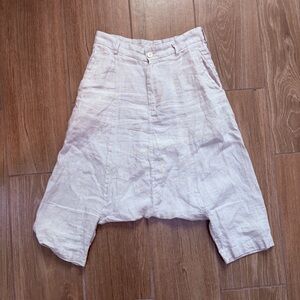 COMME des GARCONS linen Drop Crotch shorts